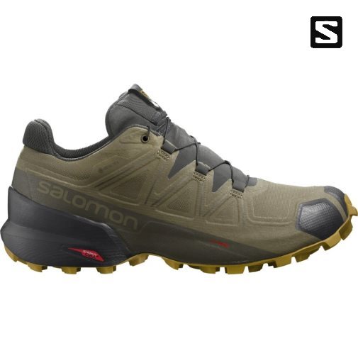 Olive Salomon Speedcross 5 GTX Men's Trail Running Shoes | PH 01839D